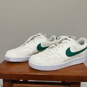 Nike Women’s White and Green Sneakers